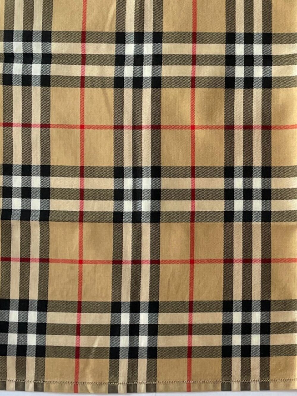 Burberrys Vintage Nova Check Cotton Scarf Embroidered Logo NWOT - Picture 7 of 11